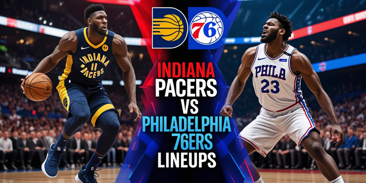 Indiana Pacers vs Philadelphia 76ers Lineups